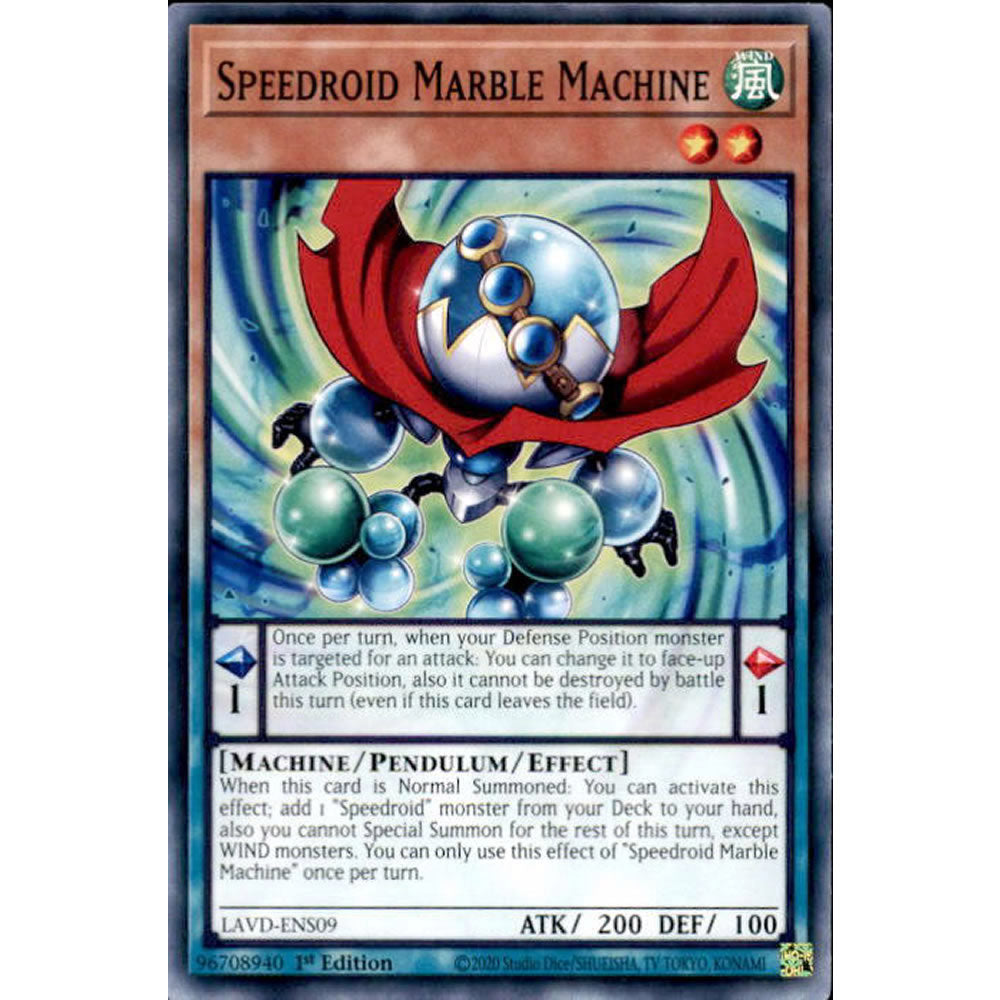 Speedroid Marble Machine LAVD-ENS09 Yu-Gi-Oh! Card from the Legendary Arc-V Decks Set