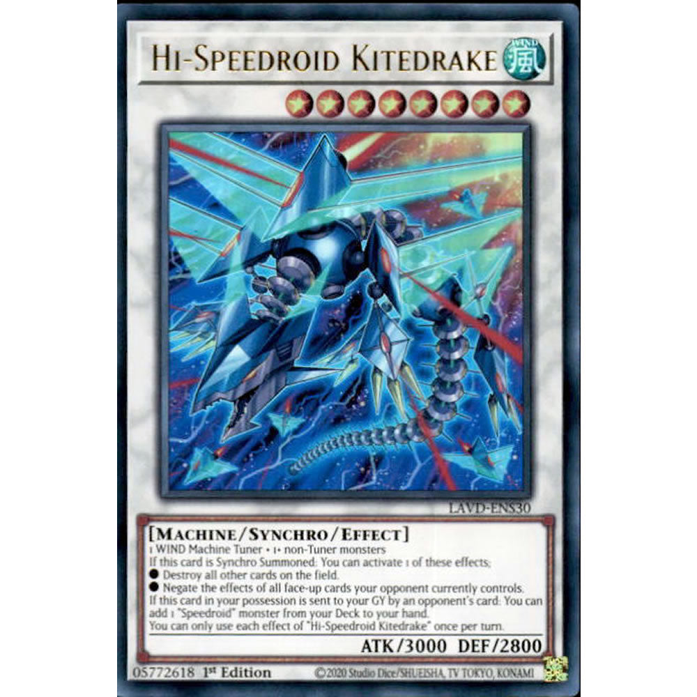 Hi-Speedroid Kitedrake LAVD-ENS30 Yu-Gi-Oh! Card from the Legendary Arc-V Decks Set