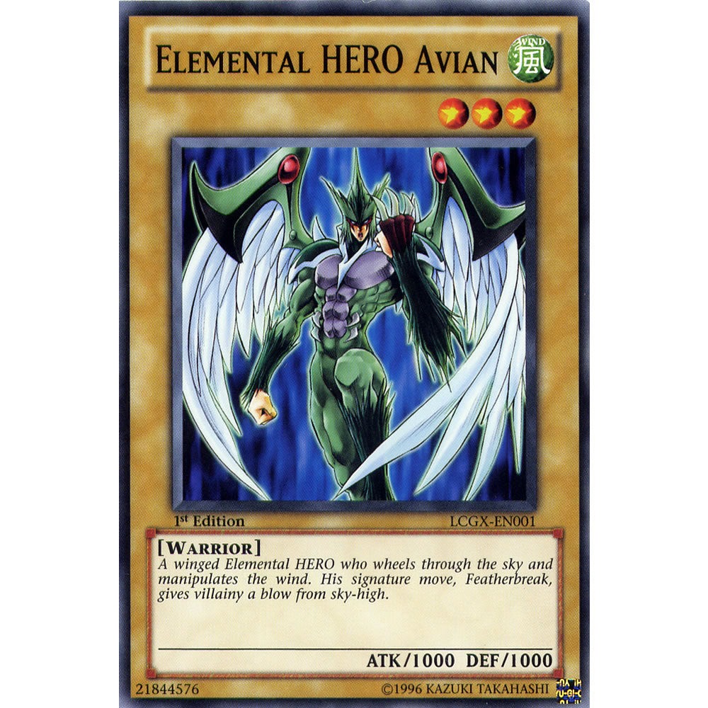 Elemental Hero Avian LCGX-EN001 Yu-Gi-Oh! Card Elemental Hero Avian LCGX-EN001 Yu-Gi-Oh! Card
