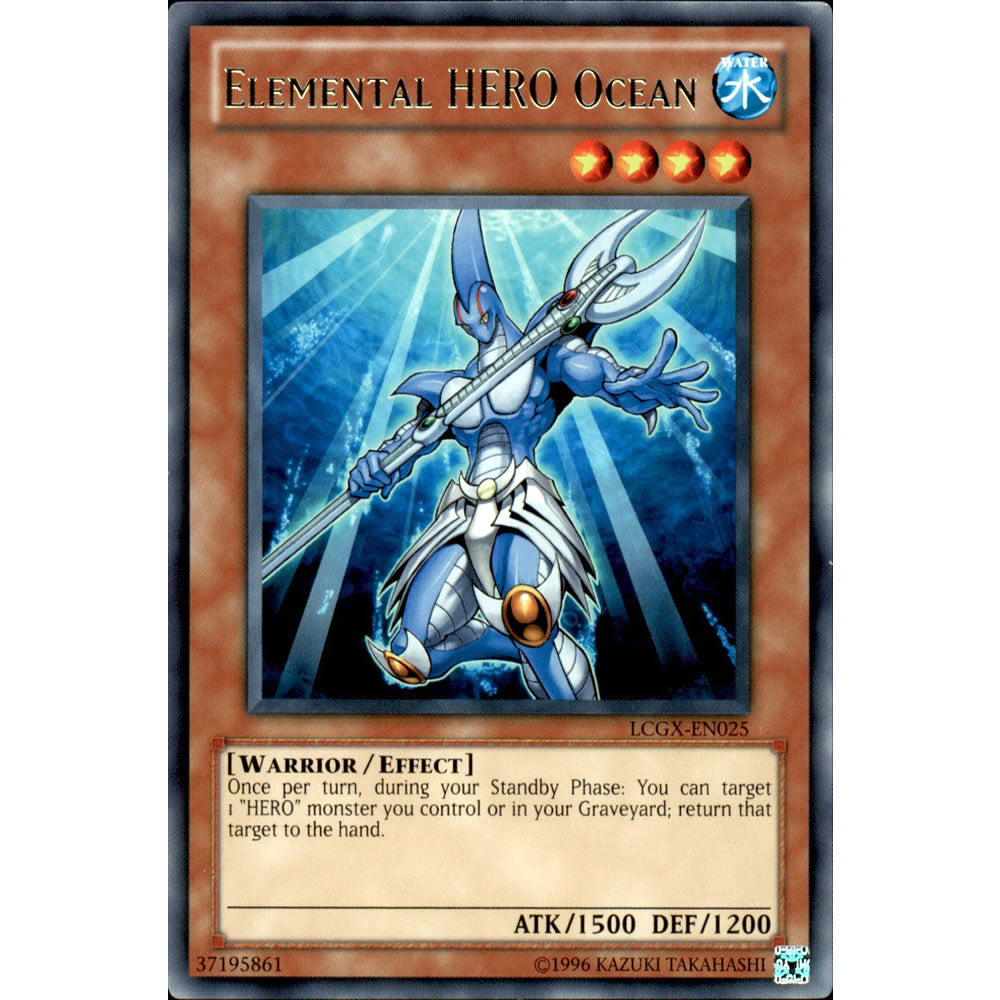 Elemental Hero Ocean LCGX-EN025 Yu-Gi-Oh! Card from the Legendary Collection 2: The Duel Academy Years Mega Pack Set