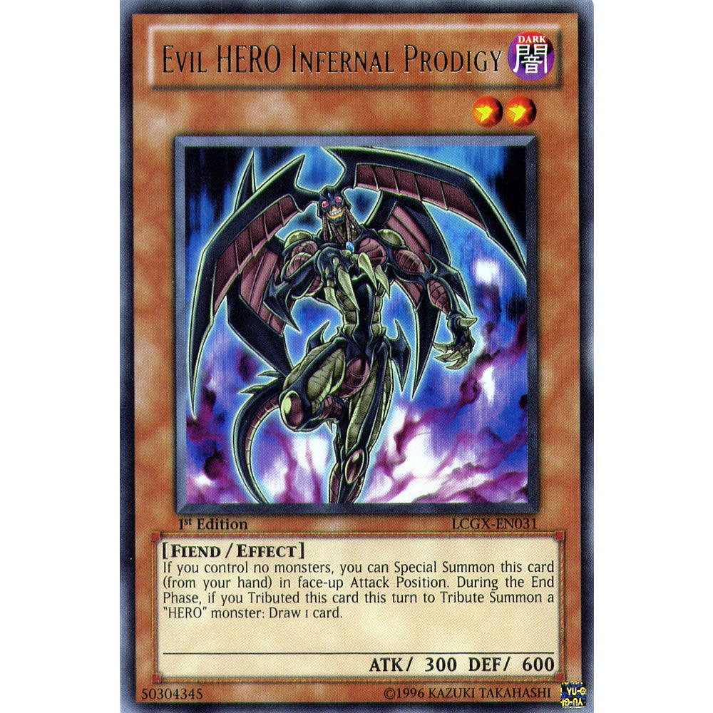 Evil Hero Infernal Prodigy LCGX-EN031 Yu-Gi-Oh! Card from the Legendary Collection 2: The Duel Academy Years Mega Pack Set