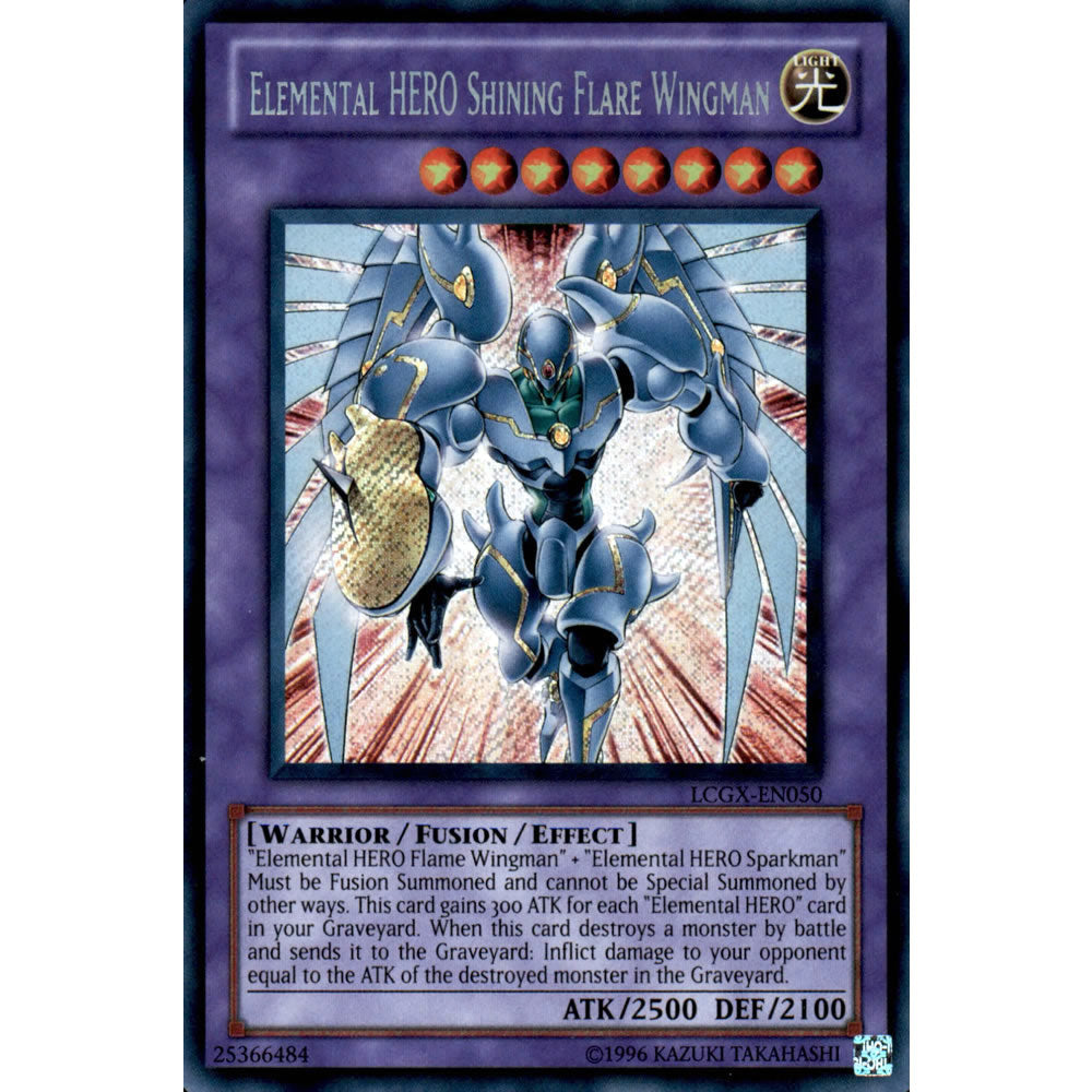 Elemental Hero Shining Flare Wingman LCGX-EN050 Yu-Gi-Oh! Card from the Legendary Collection 2: The Duel Academy Years Mega Pack Set