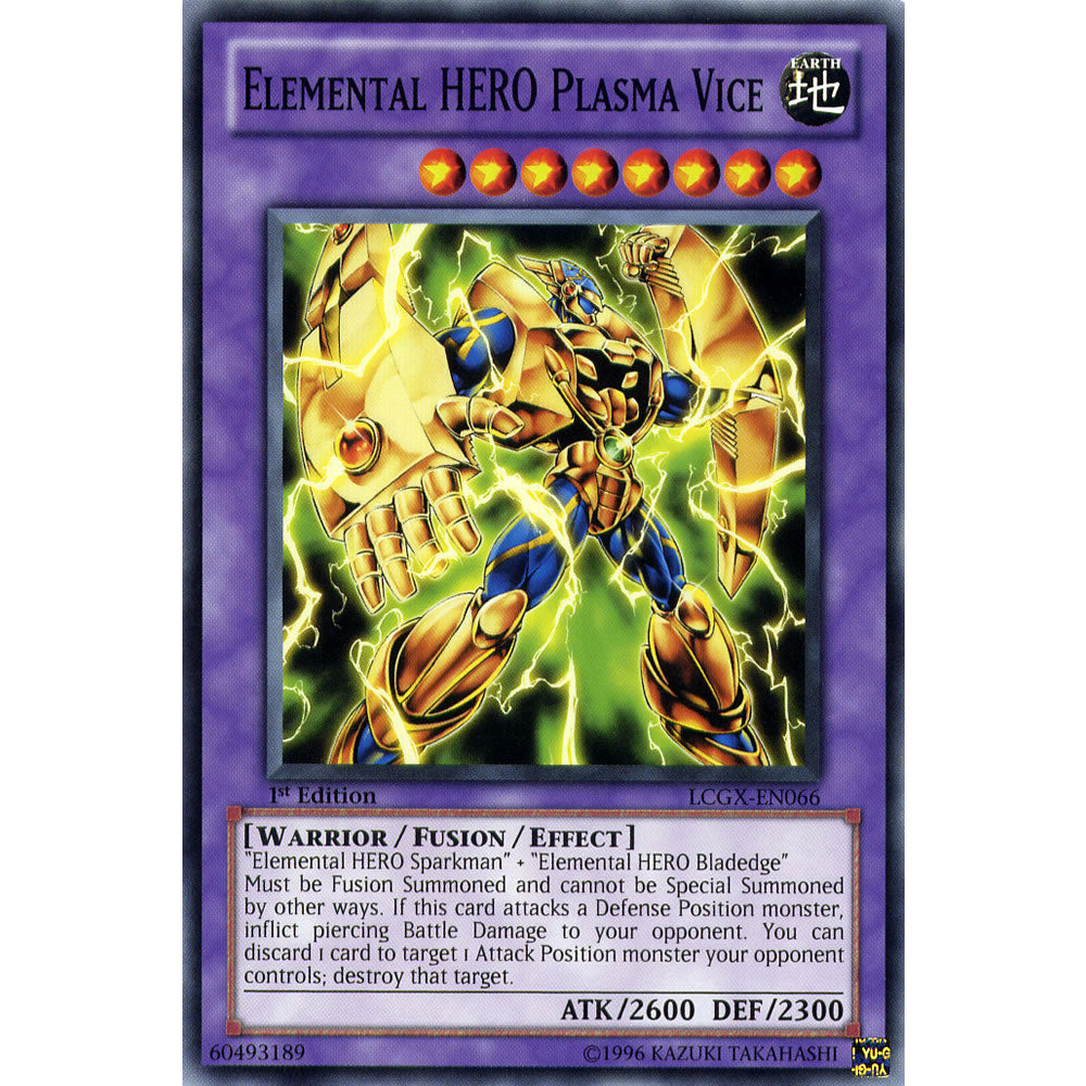 Elemental Hero Plasma Vice LCGX-EN066 Yu-Gi-Oh! Card from the Legendary Collection 2: The Duel Academy Years Mega Pack Set