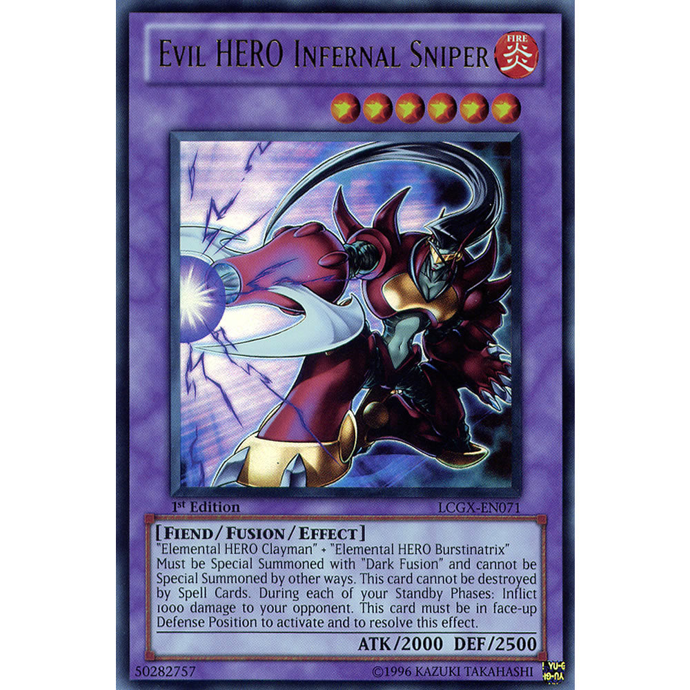 Evil Hero Infernal Sniper LCGX-EN071 Yu-Gi-Oh! Card from the Legendary Collection 2: The Duel Academy Years Mega Pack Set
