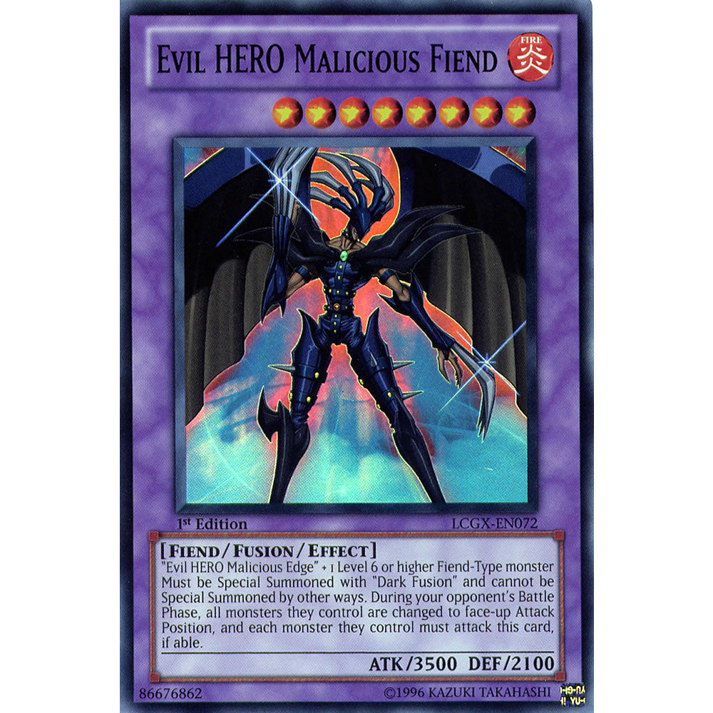 Evil Hero Malicious Fiend LCGX-EN072 Yu-Gi-Oh! Card from the Legendary Collection 2: The Duel Academy Years Mega Pack Set
