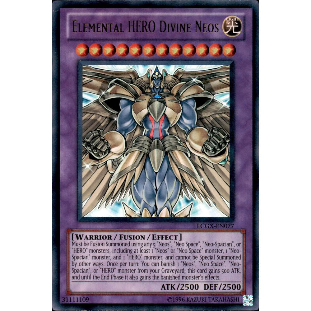 Elemental Hero Divine Neos LCGX-EN077 Yu-Gi-Oh! Card from the Legendary Collection 2: The Duel Academy Years Mega Pack Set