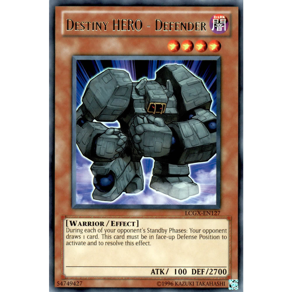 Destiny Hero - Defender LCGX-EN127 Yu-Gi-Oh! Card from the Legendary Collection 2: The Duel Academy Years Mega Pack Set