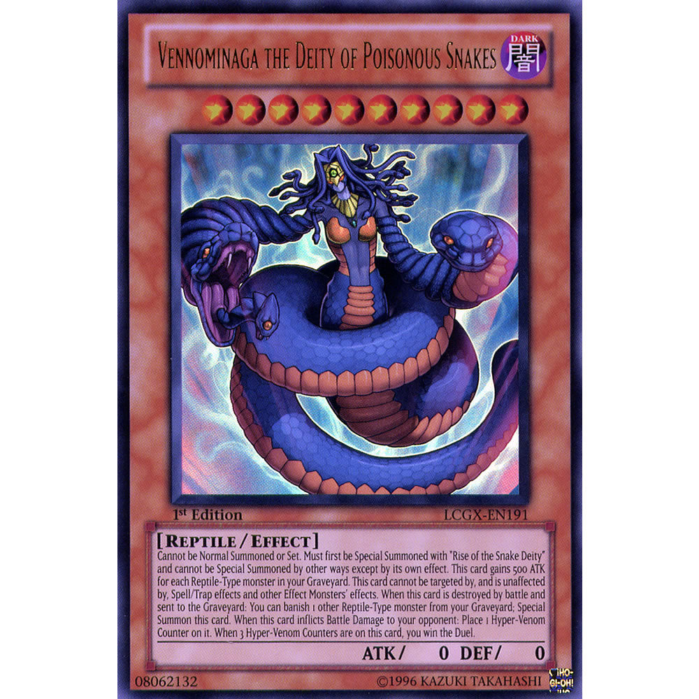 Vennominaga the Deity of Poisonous Snakes LCGX-EN191 Yu-Gi-Oh! Card from the Legendary Collection 2: The Duel Academy Years Mega Pack Set