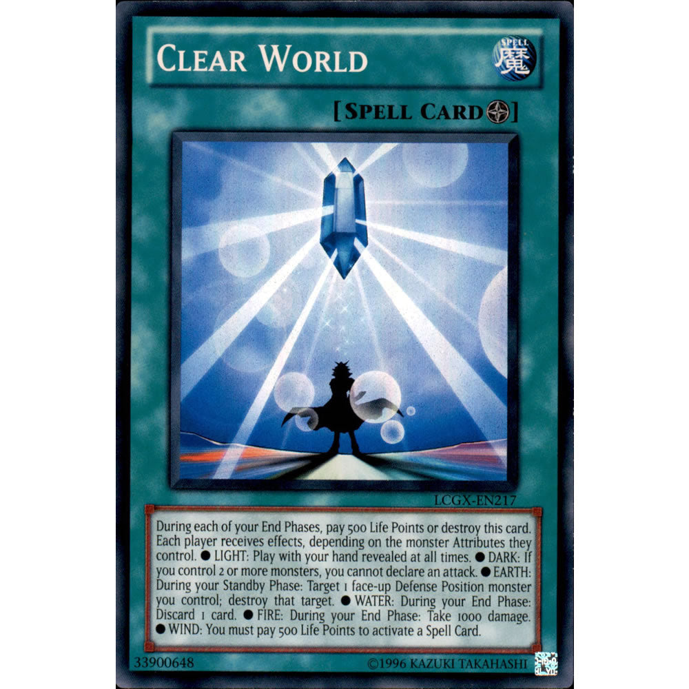 Clear World LCGX-EN217 Yu-Gi-Oh! Card from the Legendary Collection 2: The Duel Academy Years Mega Pack Set