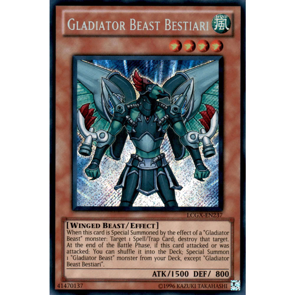 Gladiator Beast Bestiari LCGX-EN237 Yu-Gi-Oh! Card from the Legendary Collection 2: The Duel Academy Years Mega Pack Set