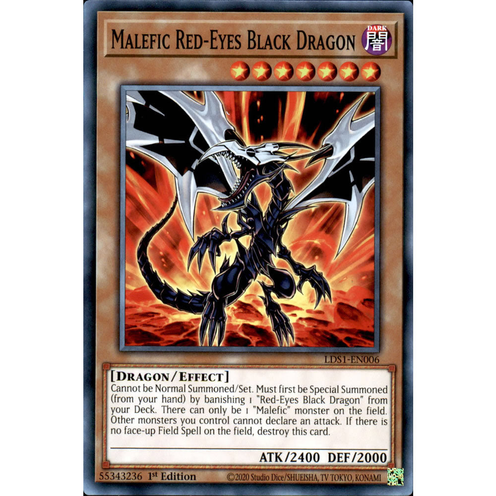 Malefic Red-Eyes Black Dragon LDS1-EN006 Yu-Gi-Oh! Card Malefic Red-Eyes Black Dragon LDS1-EN006 Yu-Gi-Oh! Card