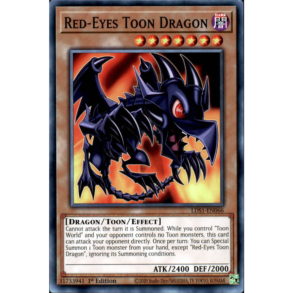 yugioh toon madness structure deck Red-Eyes Toon Dragon LDS1-EN066 Yu-Gi-Oh! Card