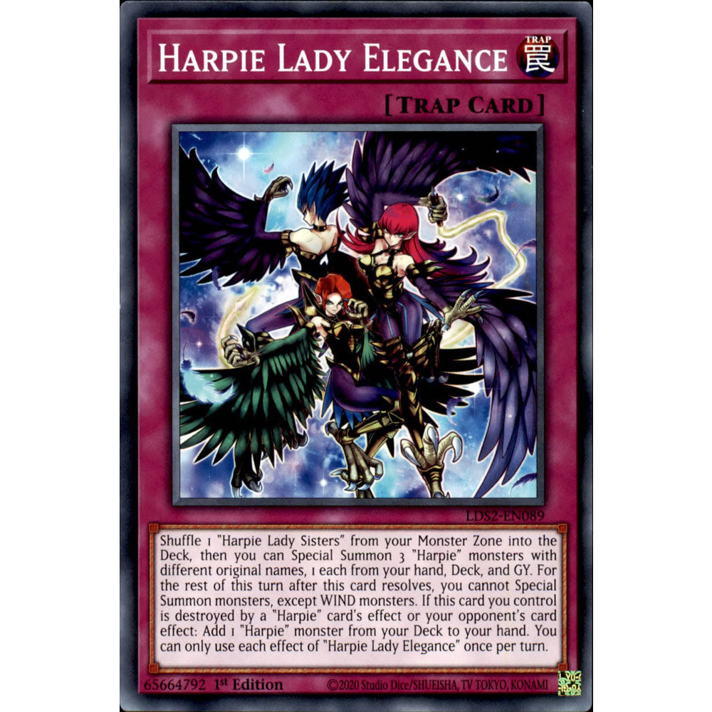 Harpie Lady Elegance LDS2-EN089 Yu-Gi-Oh! Card from the Legendary Duelists: Season 2 Set