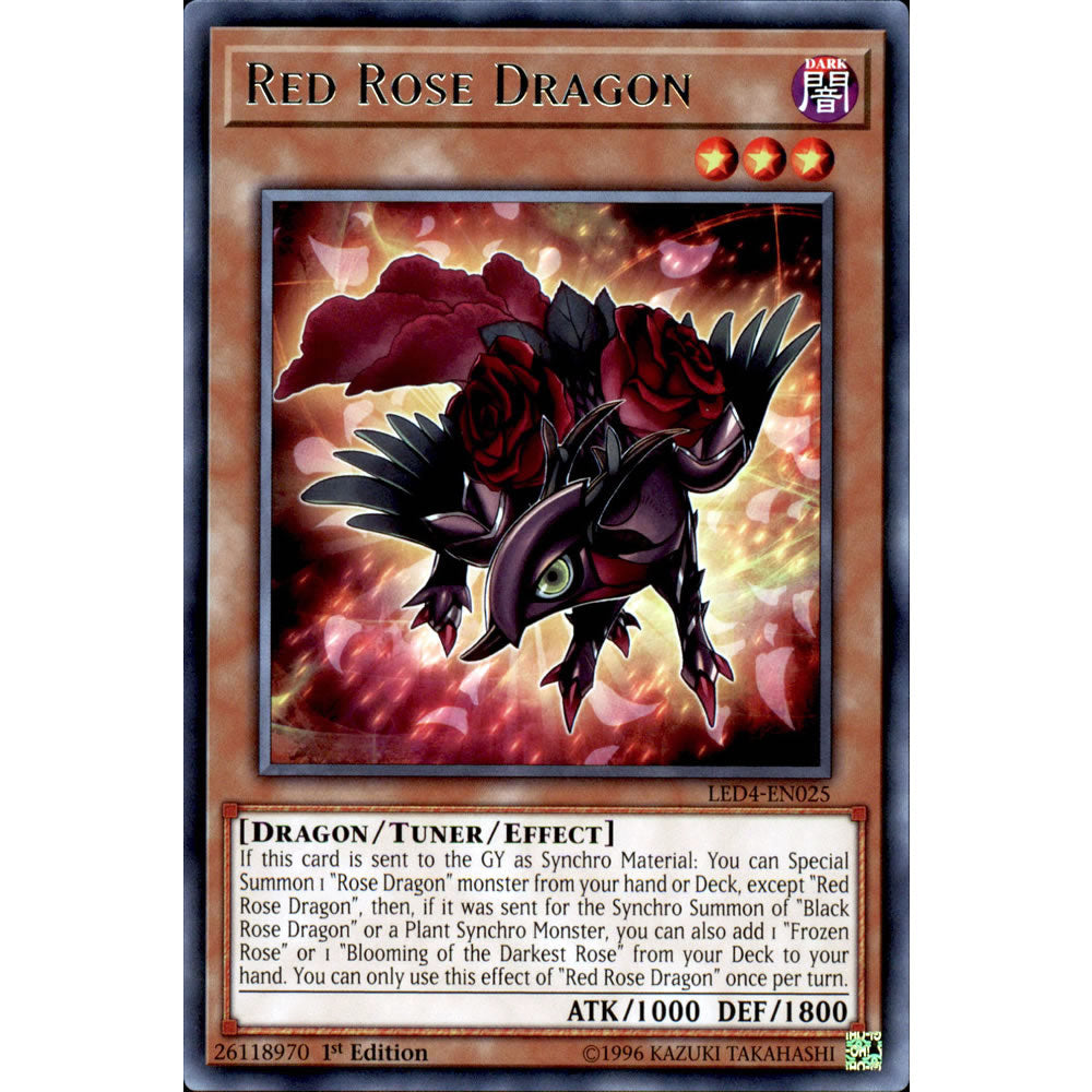 Red Rose Dragon LED4-EN025 Yu-Gi-Oh! Card from the Legendary Duelists: Sisters of the Rose Set