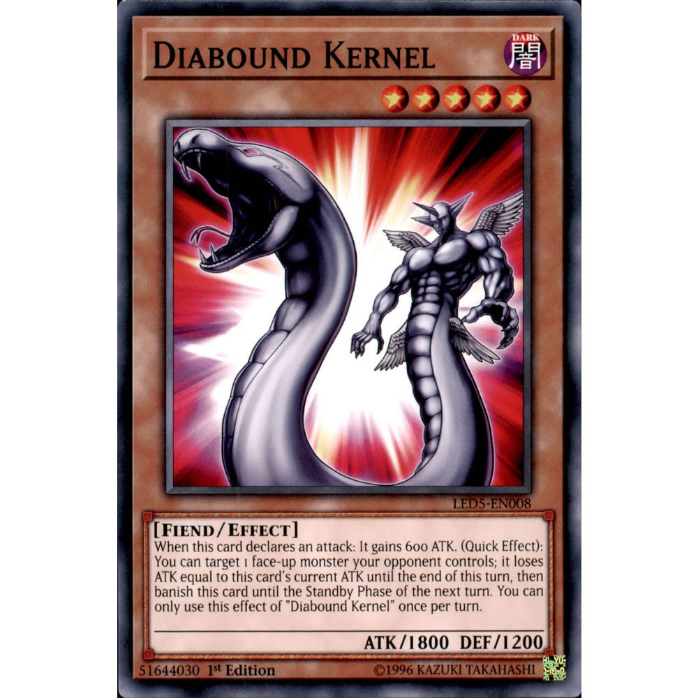 Diabound Kernel LED5-EN008 Yu-Gi-Oh! Card - Deckboosters Diabound Kernel LED5-EN008 Yu-Gi-Oh! Card - Deckboosters