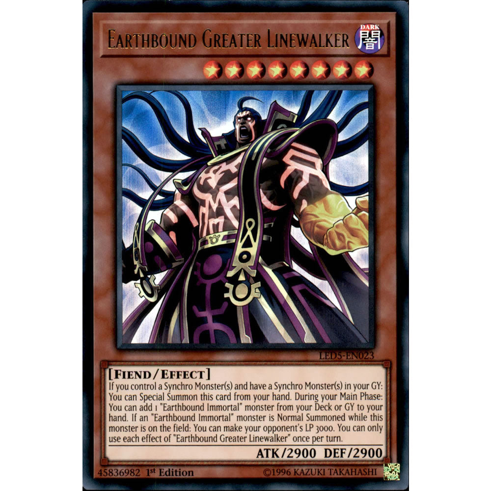 Earthbound Greater Linewalker LED5-EN023 Yu-Gi-Oh! Card Earthbound Greater Linewalker LED5-EN023 Yu-Gi-Oh! Card