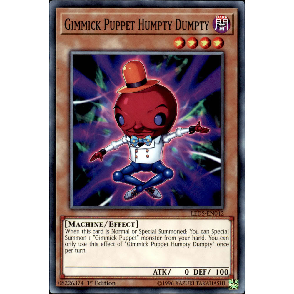 Gimmick Puppet Humpty Dumpty LED5-EN042 Yu-Gi-Oh! Card from the Legendary Duelists: Immortal Destiny Set