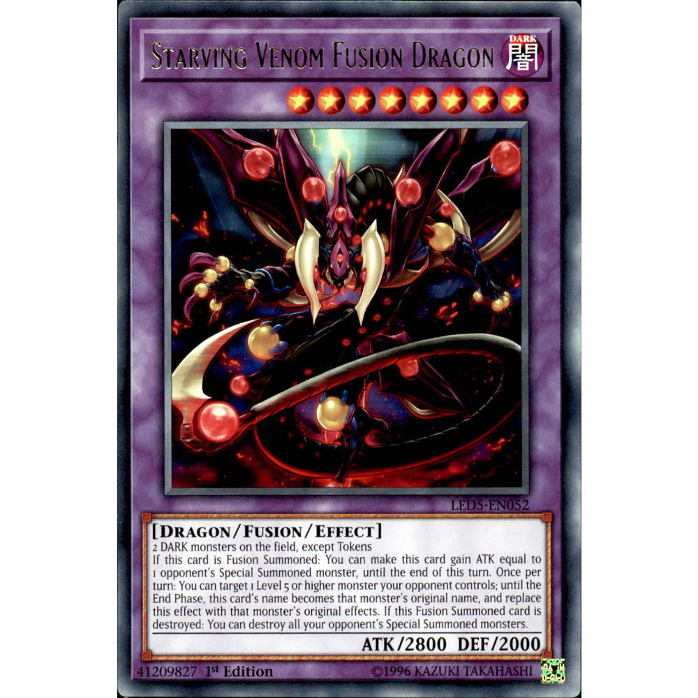 Starving Venom Fusion Dragon LED5-EN052 Yu-Gi-Oh! Card from the Legendary Duelists: Immortal Destiny Set