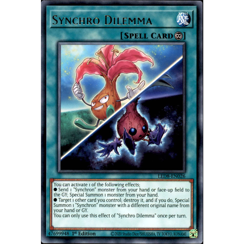 Synchro Dilemma LED8-EN026 Yu-Gi-Oh! Card from the Legendary Duelists: Synchro Storm Set