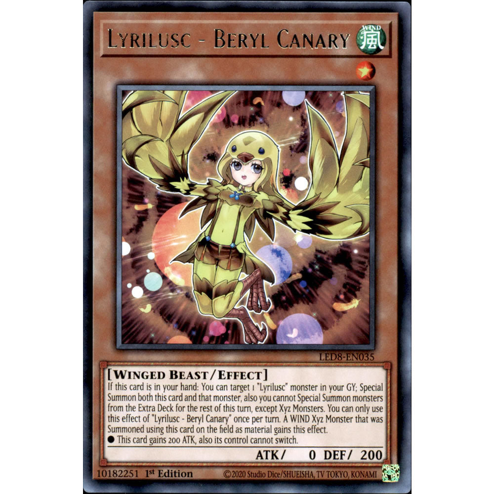 Lyrilusc - Beryl Canary LED8-EN035 Yu-Gi-Oh! Card from the Legendary Duelists: Synchro Storm Set