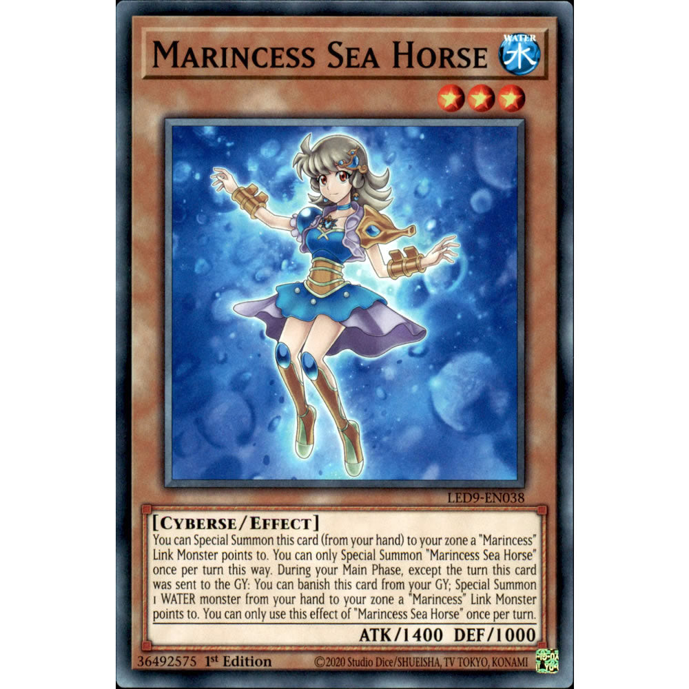 Marincess Sea Horse LED9-EN038 Yu-Gi-Oh! Card from the Legendary Duelists: Duels From the Deep Set