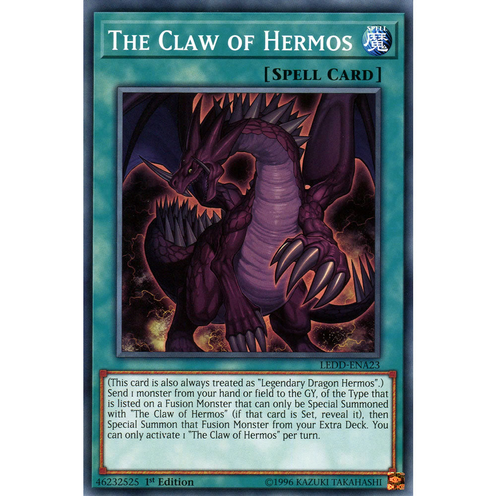 claw of hermos fusion monsters The Claw of Hermos LEDD-ENA23 Yu-Gi-Oh! Card
