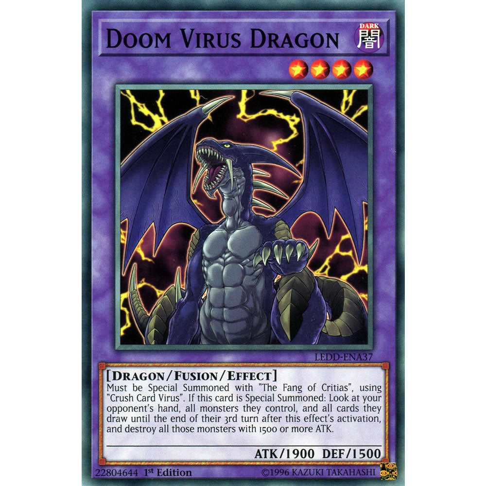Doom Virus Dragon LEDD-ENA37 Yu-Gi-Oh! Card from the Legendary Dragon Decks Set