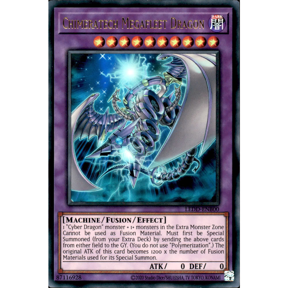 Chimeratech Megafleet Dragon LEDD-ENB00 Yu-Gi-Oh! Card from the Legendary Dragon Decks Set