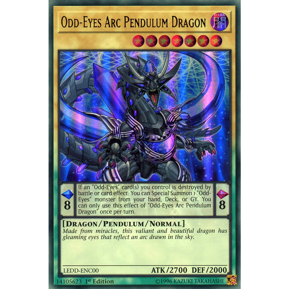 Odd-Eyes Arc Pendulum Dragon LEDD-ENC00 Yu-Gi-Oh! Card Odd-Eyes Arc Pendulum Dragon LEDD-ENC00 Yu-Gi-Oh! Card