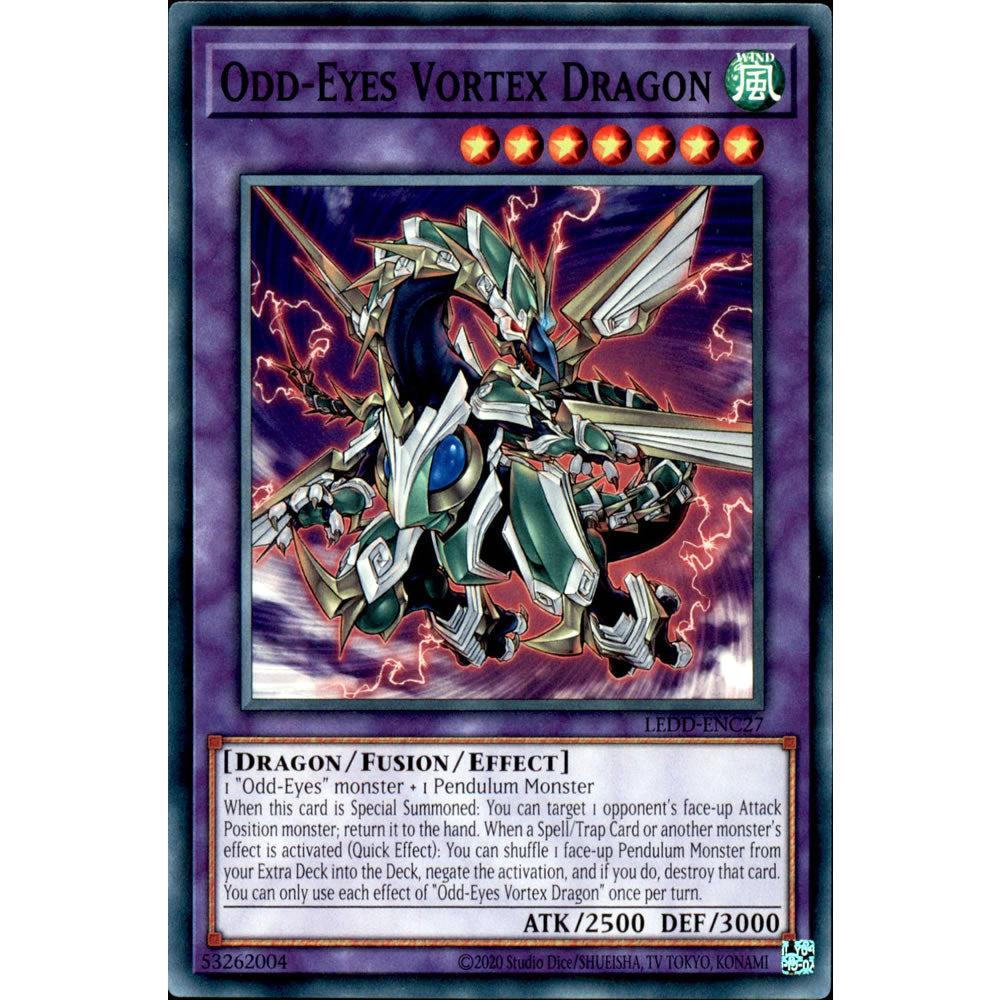 Odd-Eyes Vortex Dragon LEDD-ENC27 Yu-Gi-Oh! Card from the Legendary Dragon Decks Set