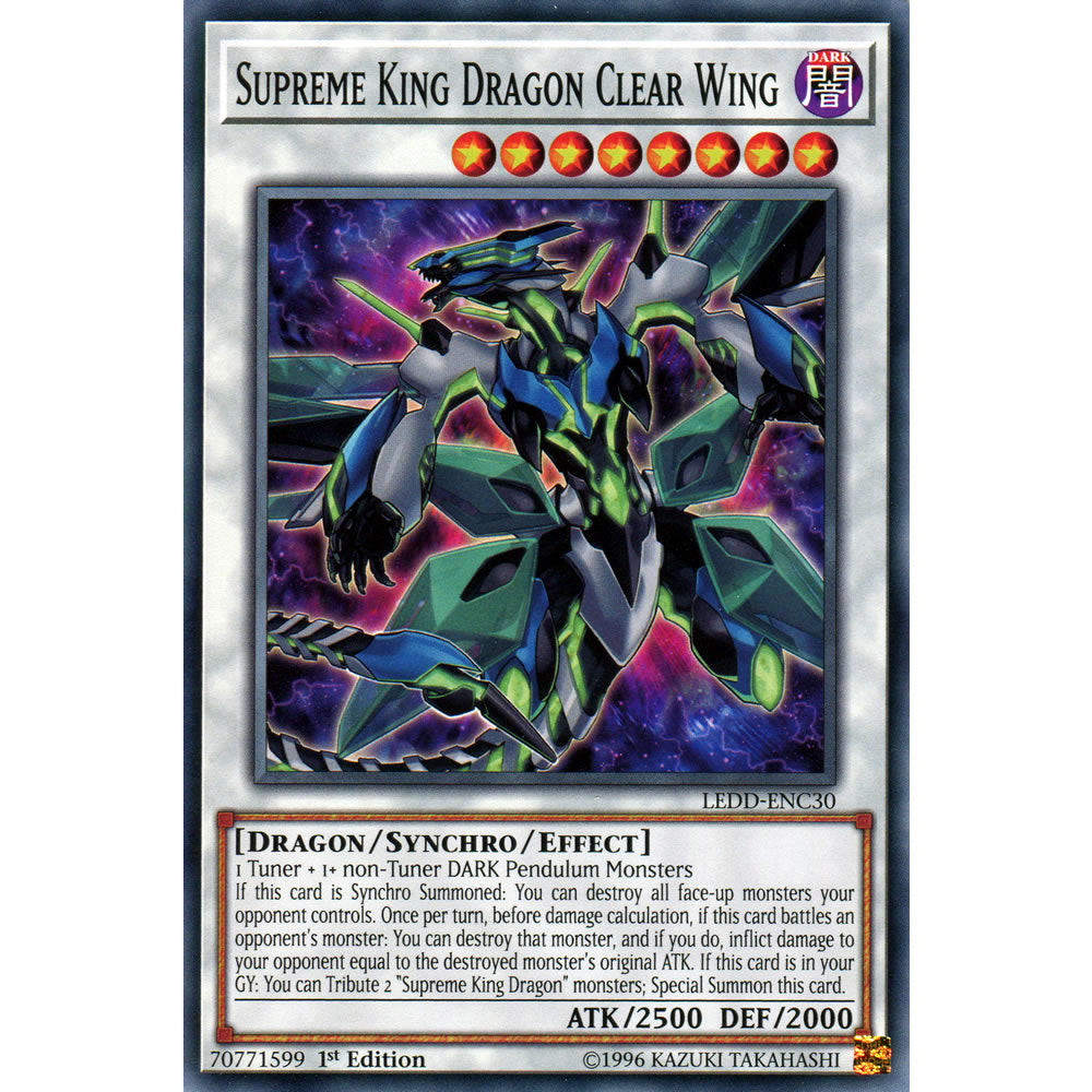 Supreme King Dragon Clear Wing LEDD-ENC30 Yu-Gi-Oh! Card from the Legendary Dragon Decks Set