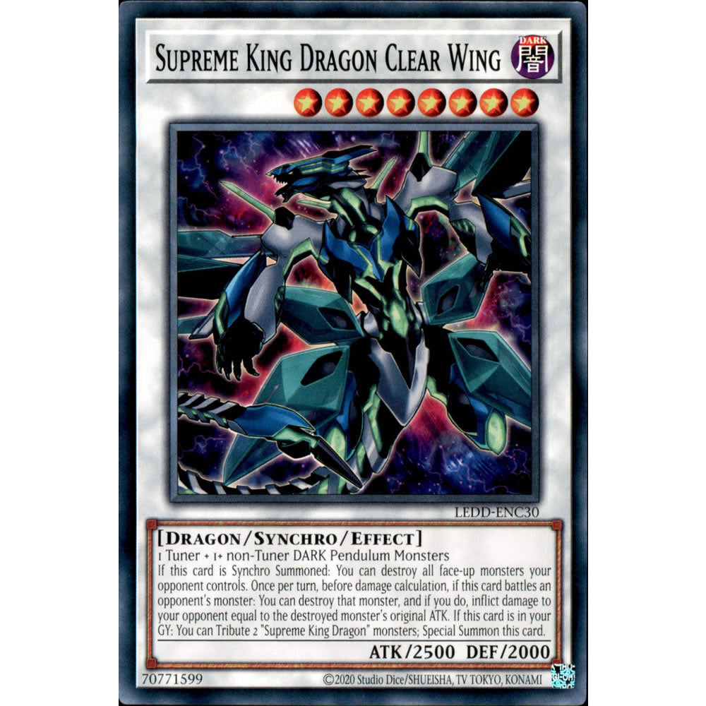 Supreme King Dragon Clear Wing LEDD-ENC30 Yu-Gi-Oh! Card from the Legendary Dragon Decks Set