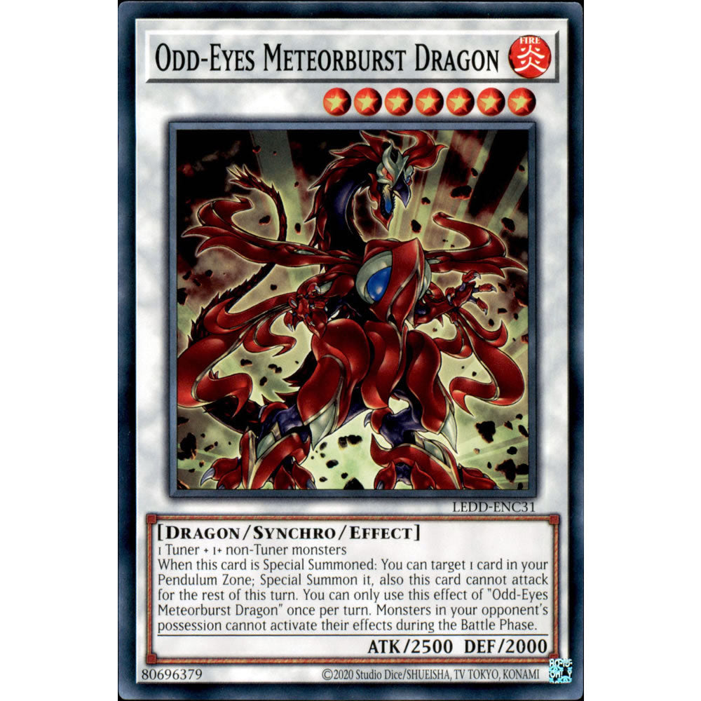 Odd-Eyes Meteorburst Dragon LEDD-ENC31 Yu-Gi-Oh! Card from the Legendary Dragon Decks Set