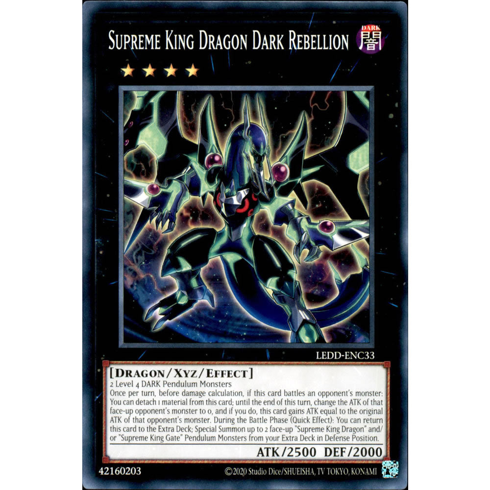 Supreme King Dragon Dark Rebellion LEDD-ENC33 Yu-Gi-Oh! Card from the Legendary Dragon Decks Set