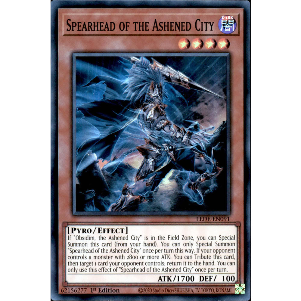 Spearhead of the Ashened City LEDE-EN091 Yu-Gi-Oh! Card from the Legacy of Destruction Set