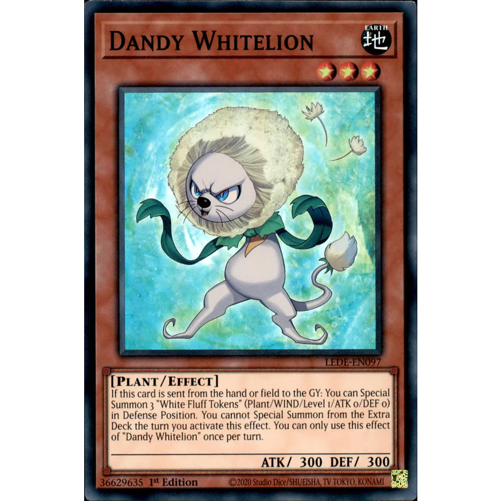 Dandy Whitelion LEDE-EN097 Yu-Gi-Oh! Card from the Legacy of Destruction Set