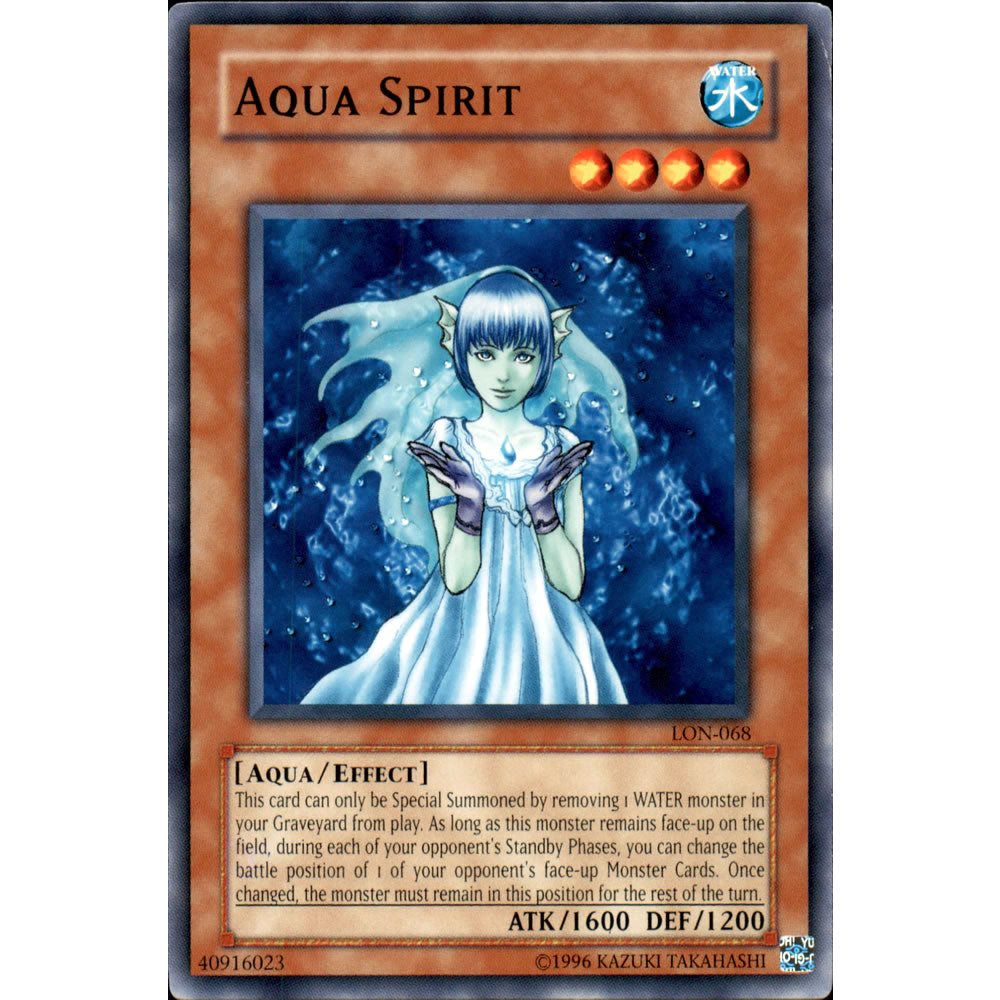 Aqua Spirit LON-068 Yu-Gi-Oh! Card from the Labyrinth of Nightmare Set