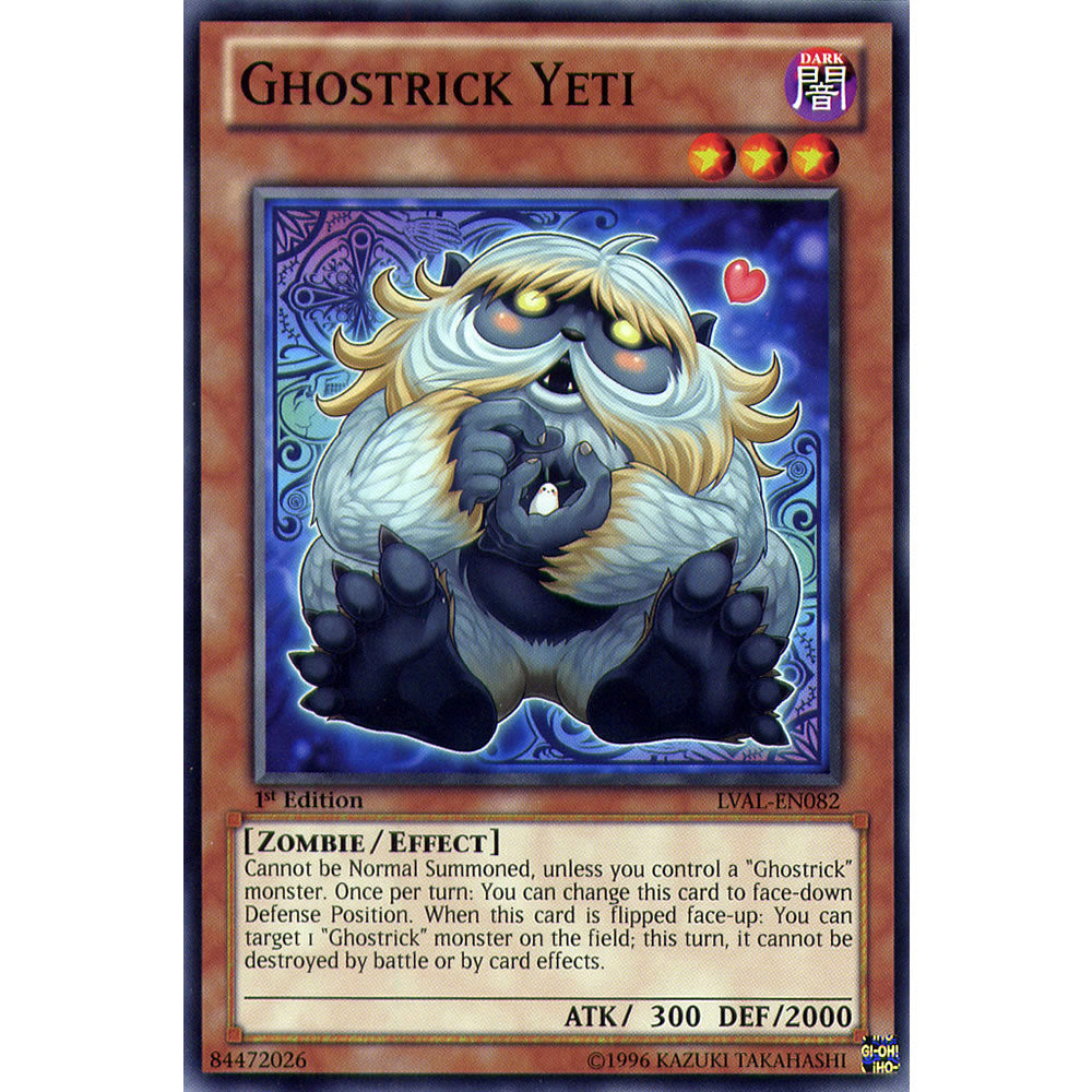 Ghostrick Yeti LVAL-EN082 Yu-Gi-Oh! Card from the Legacy of the Valiant Set