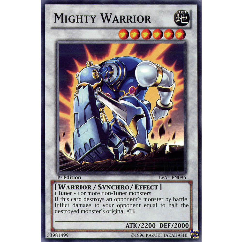 Mighty Warrior LVAL-EN096 Yu-Gi-Oh! Card from the Legacy of the Valiant Set