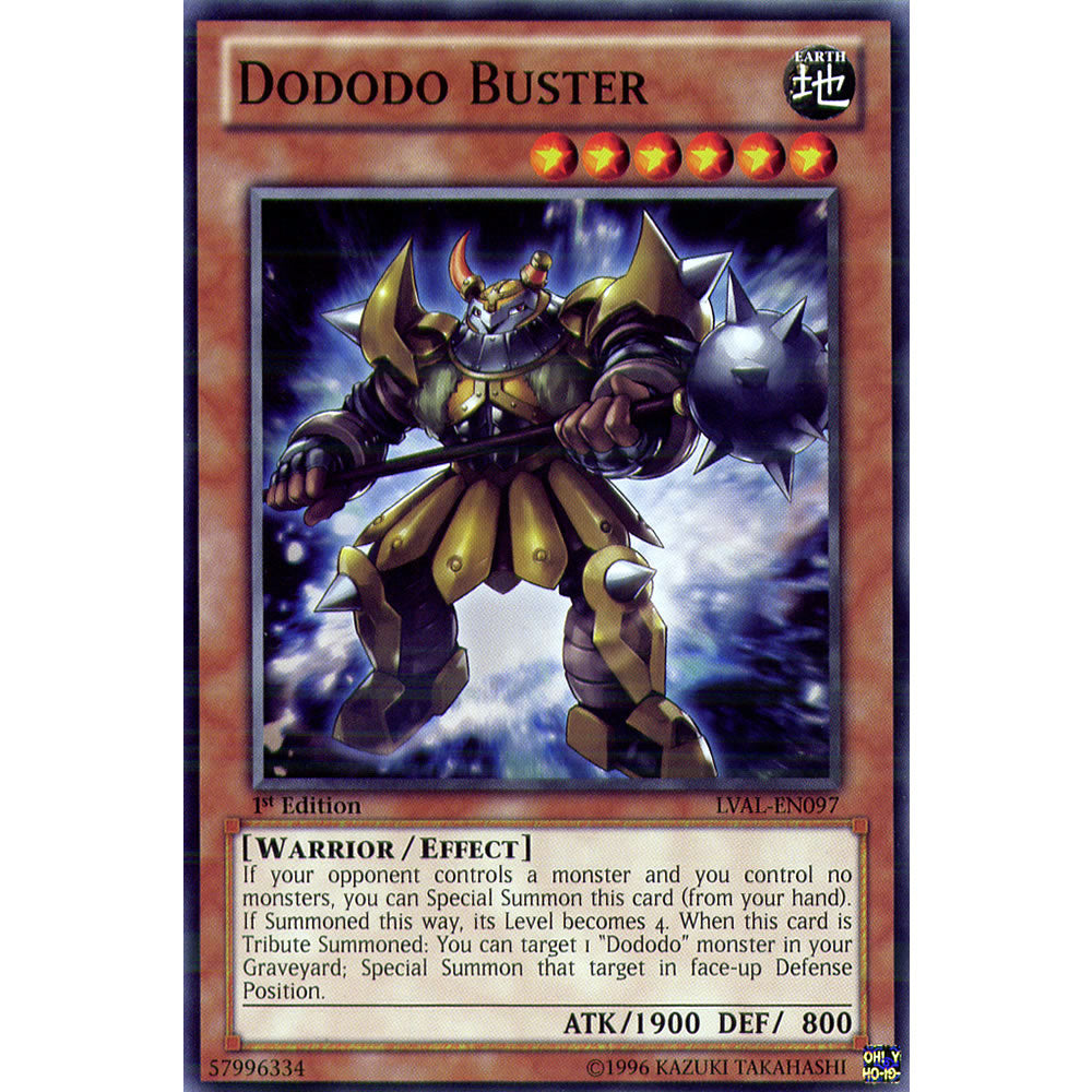 Dododo Buster LVAL-EN097 Yu-Gi-Oh! Card from the Legacy of the Valiant Set