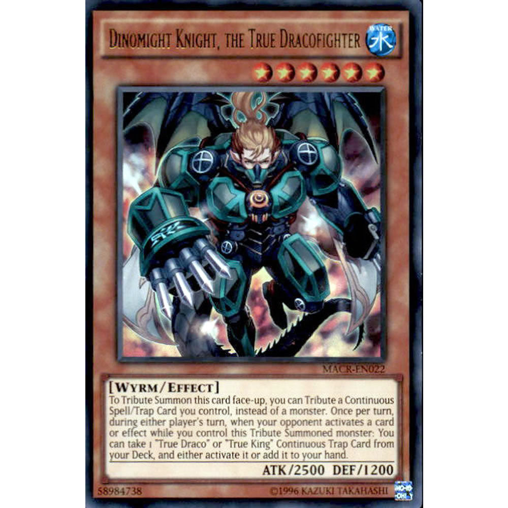Dinomight Knight, the True Dracofighter MACR-EN022 Yu-Gi-Oh! Card from the Maximum Crisis Set