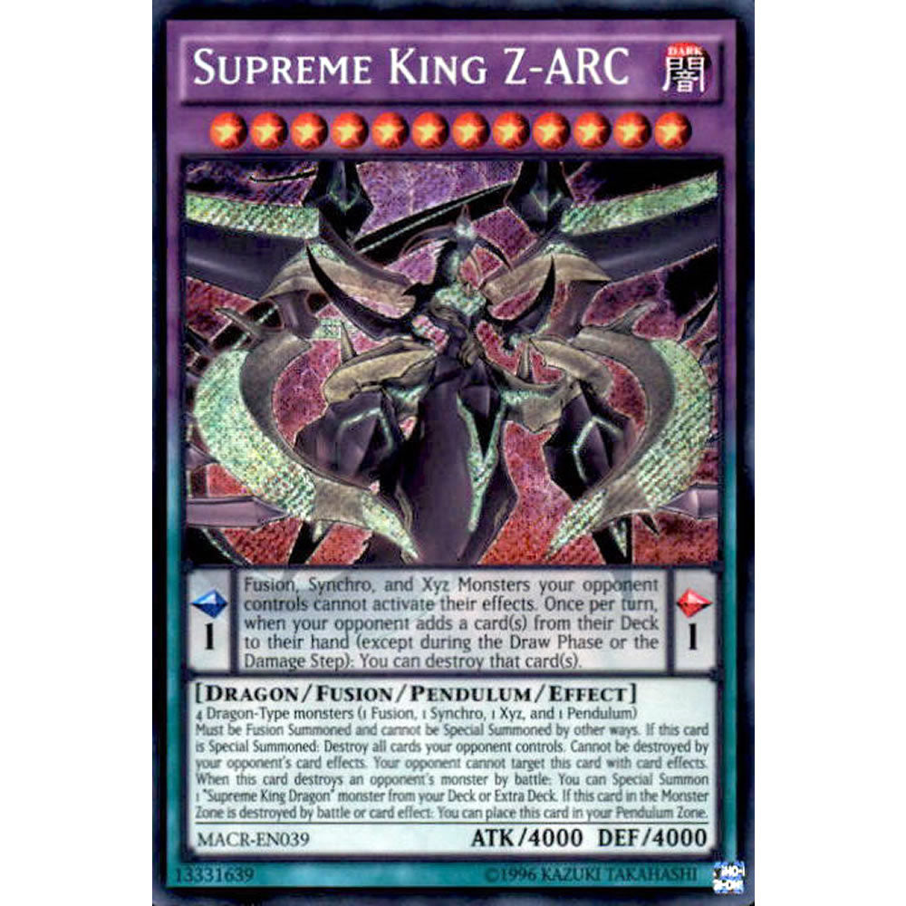 Supreme King Z-ARC MACR-EN039 Yu-Gi-Oh! Card from the Maximum Crisis Set