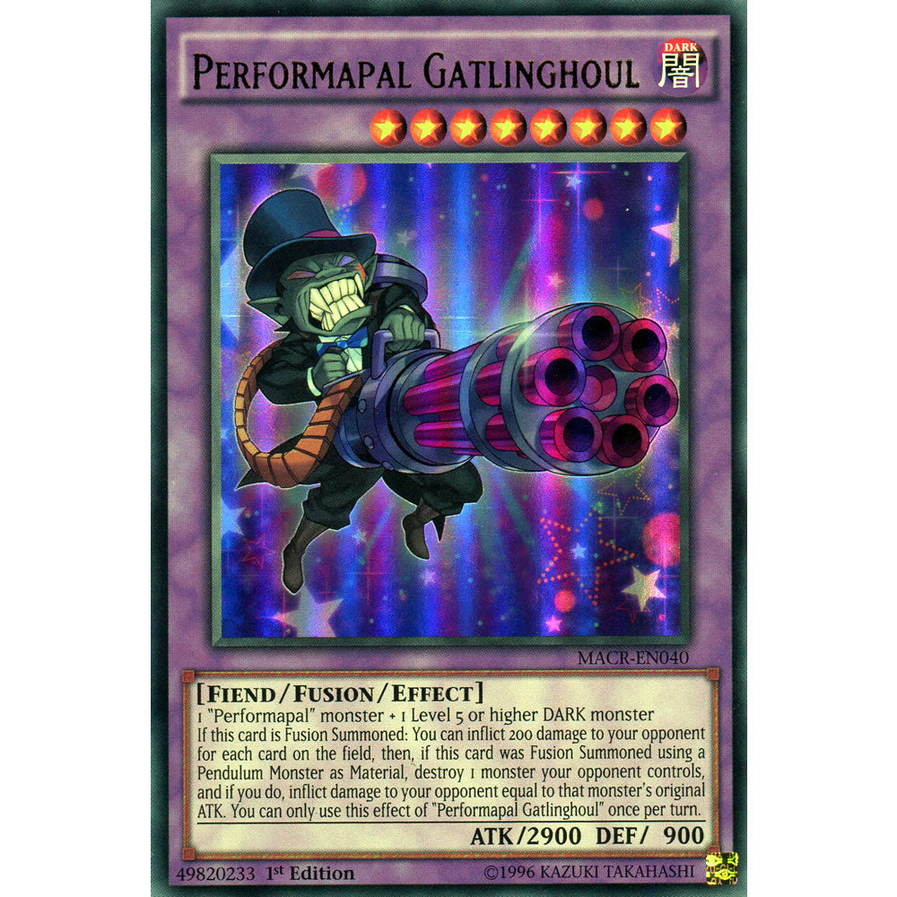 Performapal Gatlinghoul MACR-EN040 Yu-Gi-Oh! Card from the Maximum Crisis Set