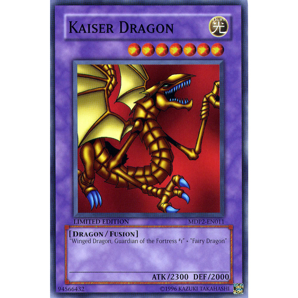 Kaiser Dragon MDP2-EN011 Yu-Gi-Oh! Card from the McDonalds Promo Pack 2 Set