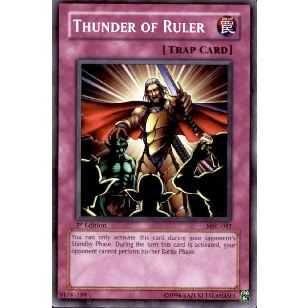 Thunder of Ruler MFC-042 Yu-Gi-Oh! Card from the Magician's Force Set