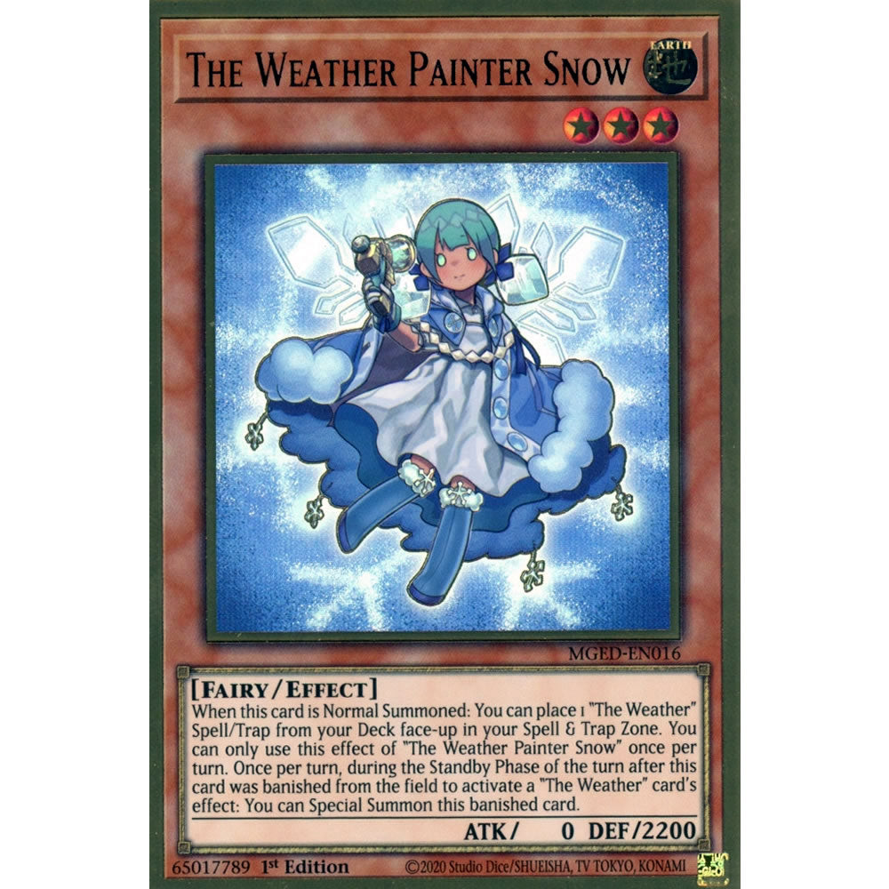 The Weather Painter Snow MGED-EN016 Yu-Gi-Oh! Card The Weather Painter Snow MGED-EN016 Yu-Gi-Oh! Card