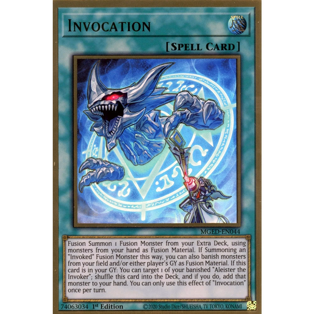 Invocation MGED-EN044 Yu-Gi-Oh! Card from the Maximum Gold: El Dorado Set