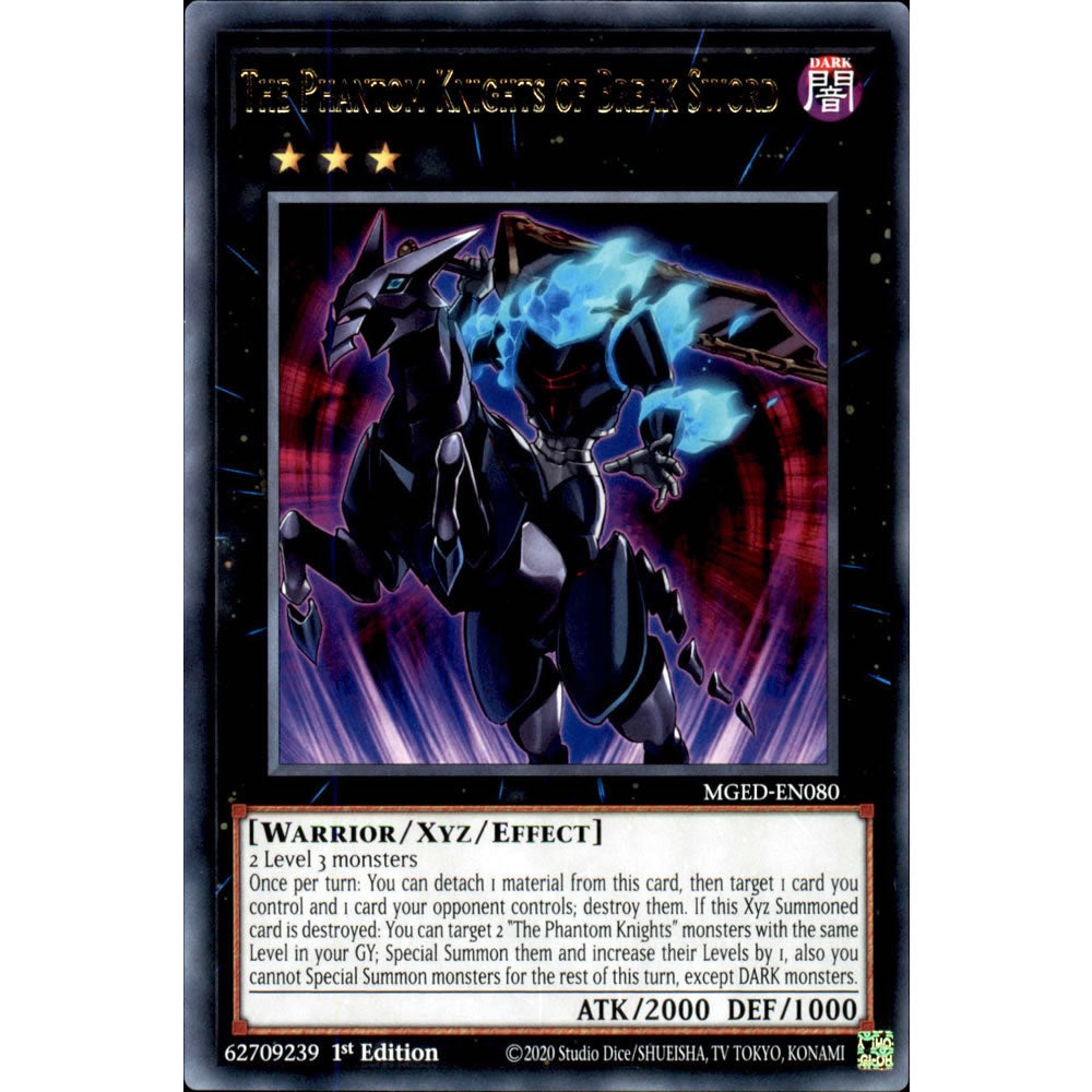 The Phantom Knights of Break Sword MGED-EN080 Yu-Gi-Oh! Card from the Maximum Gold: El Dorado Set