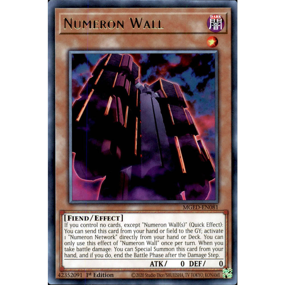 Numeron Wall MGED-EN081 Yu-Gi-Oh! Card from the Maximum Gold: El Dorado Set