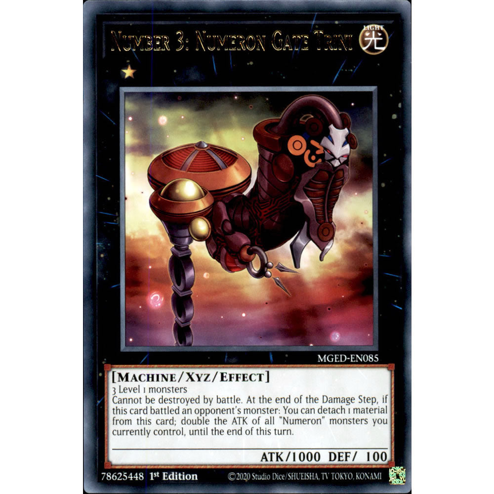 Number 3: Numeron Gate Trini MGED-EN085 Yu-Gi-Oh! Card from the Maximum Gold: El Dorado Set